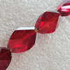 Glass Crystal Beads, Twist Faceted Flat Oval 14x21mm Hole:1mm, Sold by Bag