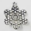 Pendant, Zinc Alloy Jewelry Findings, Flower 18x22mm, Sold by Bag