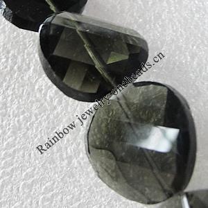 Glass Crystal Beads, Twist Faceted Flat Round 22mm Hole:1mm, Sold by Bag