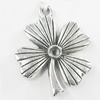 Pendant, Zinc Alloy Jewelry Findings, Flower 19x23mm, Sold by Bag