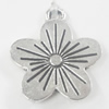 Pendant, Zinc Alloy Jewelry Findings, Flower 17x20mm, Sold by Bag