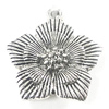 Pendant, Zinc Alloy Jewelry Findings, Flower 20x22mm, Sold by Bag