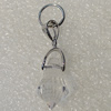Glass Crystal Pendants Without Pendant Bail, Faceted Teardrop 34x8mm Hole:1mm, Sold by Bag