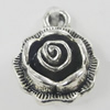 Pendant, Zinc Alloy Jewelry Findings, Flower 13x15mm, Sold by Bag