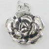 Pendant, Zinc Alloy Jewelry Findings, Flower 13x16mm, Sold by Bag
