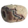 Handmade Pottery Clay Beads, About:13x18mm-12x23mm, Hole:Approx 4mm, Sold by Bag  