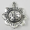 Pendant, Zinc Alloy Jewelry Findings, Flower 17x20mm, Sold by Bag
