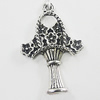 Pendant, Zinc Alloy Jewelry Findings, Flower 18x26mm, Sold by Bag