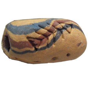 Handmade Pottery Clay Beads, About:22x12mm, Hole:Approx 4mm, Sold by Bag  
