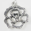 Pendant, Zinc Alloy Jewelry Findings, Flower 16x19mm, Sold by Bag