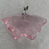Glass Crystal Pendants Without Pendant Bail, Faceted Butterfly 23x37mm Hole:1mm, Sold by Bag