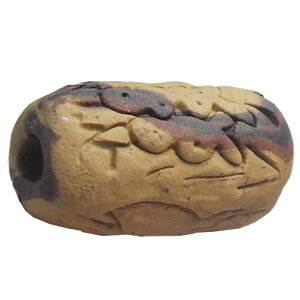 Handmade Pottery Clay Beads, About:22x12mm, Hole:Approx 4mm, Sold by Bag  