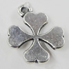 Pendant, Zinc Alloy Jewelry Findings, Flower 15x18mm, Sold by Bag