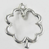 Pendant, Zinc Alloy Jewelry Findings, Flower 19x24mm, Sold by Bag