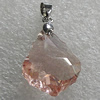 Glass Crystal Pendants Without Pendant Bail, 22x15mm Hole:1mm, Sold by Bag