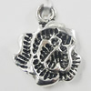 Pendant, Zinc Alloy Jewelry Findings, Flower 13x15mm, Sold by Bag