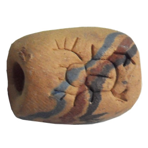 Handmade Pottery Clay Beads, About:18x13mm, Hole:Approx 4mm, Sold by Bag  