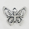 Pendant, Zinc Alloy Jewelry Findings, Butterfly 21x18mm, Sold by Bag