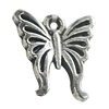 Pendant, Zinc Alloy Jewelry Findings, Butterfly 14x16mm, Sold by Bag