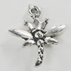 Pendant, Zinc Alloy Jewelry Findings, Dragonfly 16x19mm, Sold by Bag