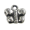 Pendant, Zinc Alloy Jewelry Findings, Butterfly 13x12mm, Sold by Bag