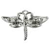 Pendant, Zinc Alloy Jewelry Findings, Dragonfly 23x17mm, Sold by Bag