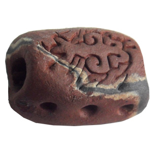 Handmade Pottery Clay Beads, About:19x13mm, Hole:Approx 4mm, Sold by Bag