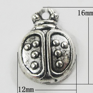 Pendant, Zinc Alloy Jewelry Findings, 12x16mm, Sold by Bag