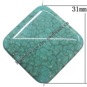 Imitate Gemstone Acrylic Beads, Diamond 31mm Hole:2mm, Sold by Bag