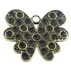 Pendant, Zinc Alloy Jewelry Findings, Butterfly 35x31mm, Sold by Bag