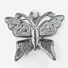 Pendant, Zinc Alloy Jewelry Findings, Butterfly 25x23mm, Sold by Bag