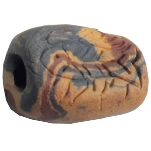 Handmade Pottery Clay Beads, About:19x13mm, Hole:Approx 4mm, Sold by Bag