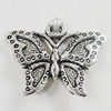 Pendant, Zinc Alloy Jewelry Findings, Butterfly 23x20mm, Sold by Bag