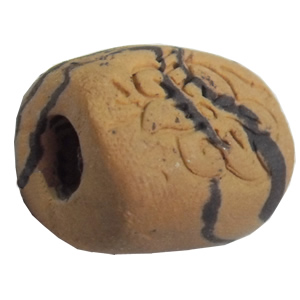 Handmade Pottery Clay Beads, About:19x13mm, Hole:Approx 4mm, Sold by Bag