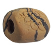 Handmade Pottery Clay Beads, About:19x13mm, Hole:Approx 4mm, Sold by Bag