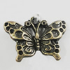 Pendant, Zinc Alloy Jewelry Findings, Butterfly 25x21mm, Sold by Bag