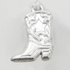 Pendant, Zinc Alloy Jewelry Findings, Boot 13x19mm, Sold by Bag