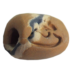 Handmade Pottery Clay Beads, About:19x13mm, Hole:Approx 4mm, Sold by Bag