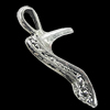 Pendant, Zinc Alloy Jewelry Findings, Shoes 4x25mm, Sold by Bag