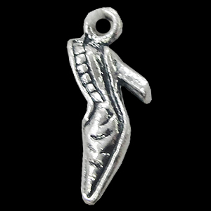 Pendant, Zinc Alloy Jewelry Findings, Shoes 8x22mm, Sold by Bag
