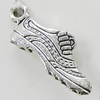 Pendant, Zinc Alloy Jewelry Findings, Shoes 7x24mm, Sold by Bag