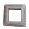 Imitate Gemstone Acrylic Beads, Hollow Square O:26mm I:14mm, Sold by Bag