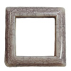 Imitate Gemstone Acrylic Beads, Hollow Square O:41mm I:27mm, Sold by Bag