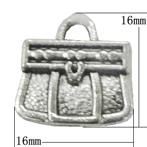 Pendant, Zinc Alloy Jewelry Findings, Bag 16x16mm, Sold by Bag