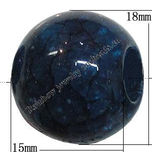 Imitate Gemstone Acrylic Beads, 18x15mm Hole:7mm, Sold by Bag
