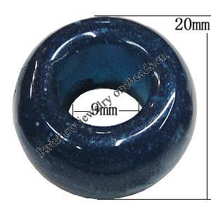 Imitate Gemstone Acrylic Beads, Donut 20mm Hole:9mm, Sold by Bag