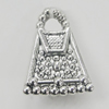 Pendant, Zinc Alloy Jewelry Findings, 12x16mm, Sold by Bag