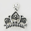 Pendant, Zinc Alloy Jewelry Findings, Crown 15x17mm, Sold by Bag