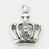 Pendant, Zinc Alloy Jewelry Findings, Crown 14x19mm, Sold by Bag