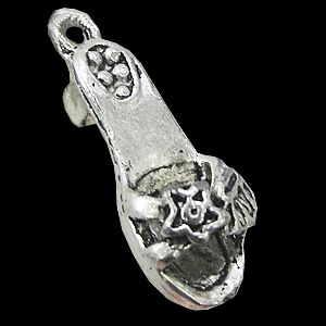 Pendant, Zinc Alloy Jewelry Findings, Shoes 8x23mm, Sold by Bag